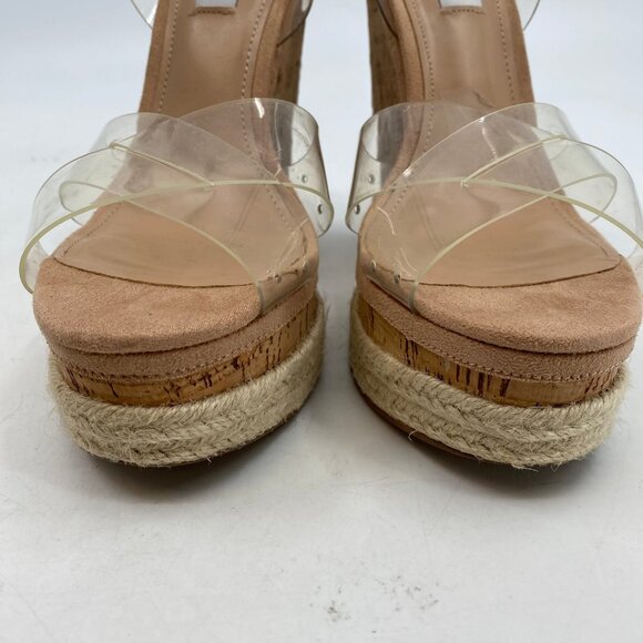 Steve Madden Beige Ultra-High Wedge Sandal | Size 8 - Picture 7 of 9